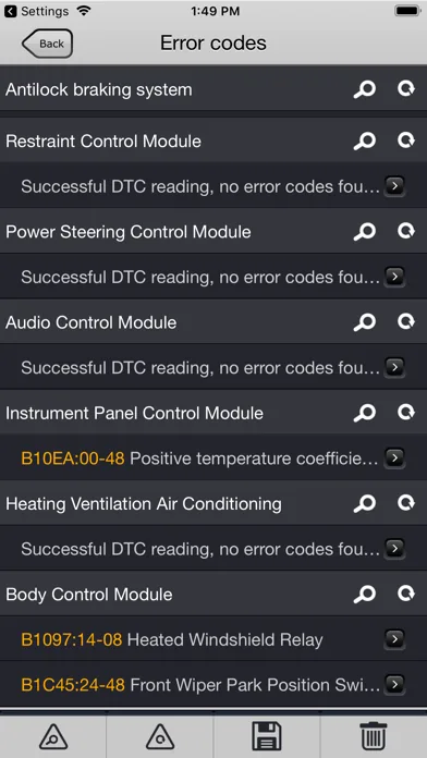 FORScan Lite official screenshot showing module diagnostic information